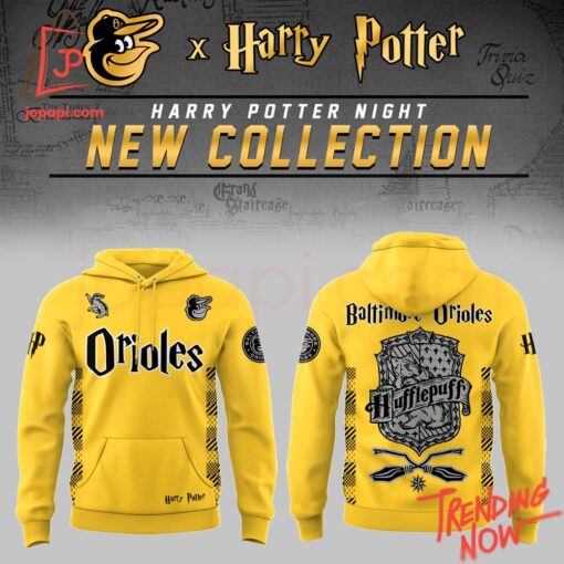 Vibrant 3D printed Baltimore Orioles Harry Potter Night Hoodie featuring a bold design