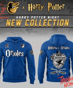Vibrant 3D printed Baltimore Orioles Harry Potter Night Hoodie featuring a bold design