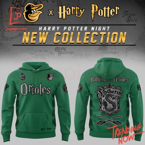 Vibrant 3D printed Baltimore Orioles Harry Potter Night Hoodie featuring a bold design