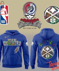 Vibrant 3D printed Denver Nuggets Grateful Dead Th Anniversary Hoodie featuring a bold design
