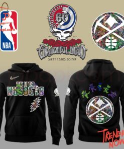 Vibrant 3D printed Denver Nuggets Grateful Dead Th Anniversary Hoodie featuring a bold design