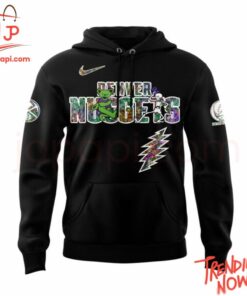 Vibrant 3D printed Denver Nuggets Grateful Dead Th Anniversary Hoodie featuring a bold design