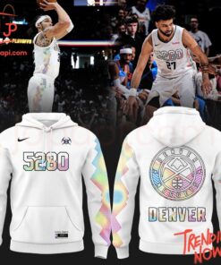Vibrant 3D printed Denver Nuggets Uniform Hoodie featuring a bold design