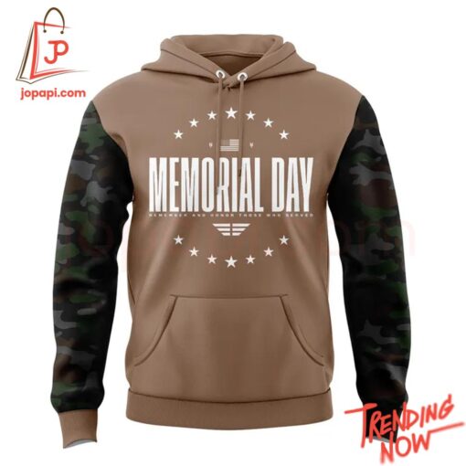 Vibrant 3D printed Memorial Day Remember And Honor Those Who Served Hoodie featuring a bold design