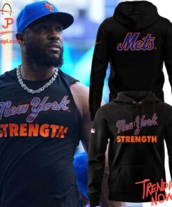 Vibrant 3D printed New York Mets Strength Hoodie featuring a bold design