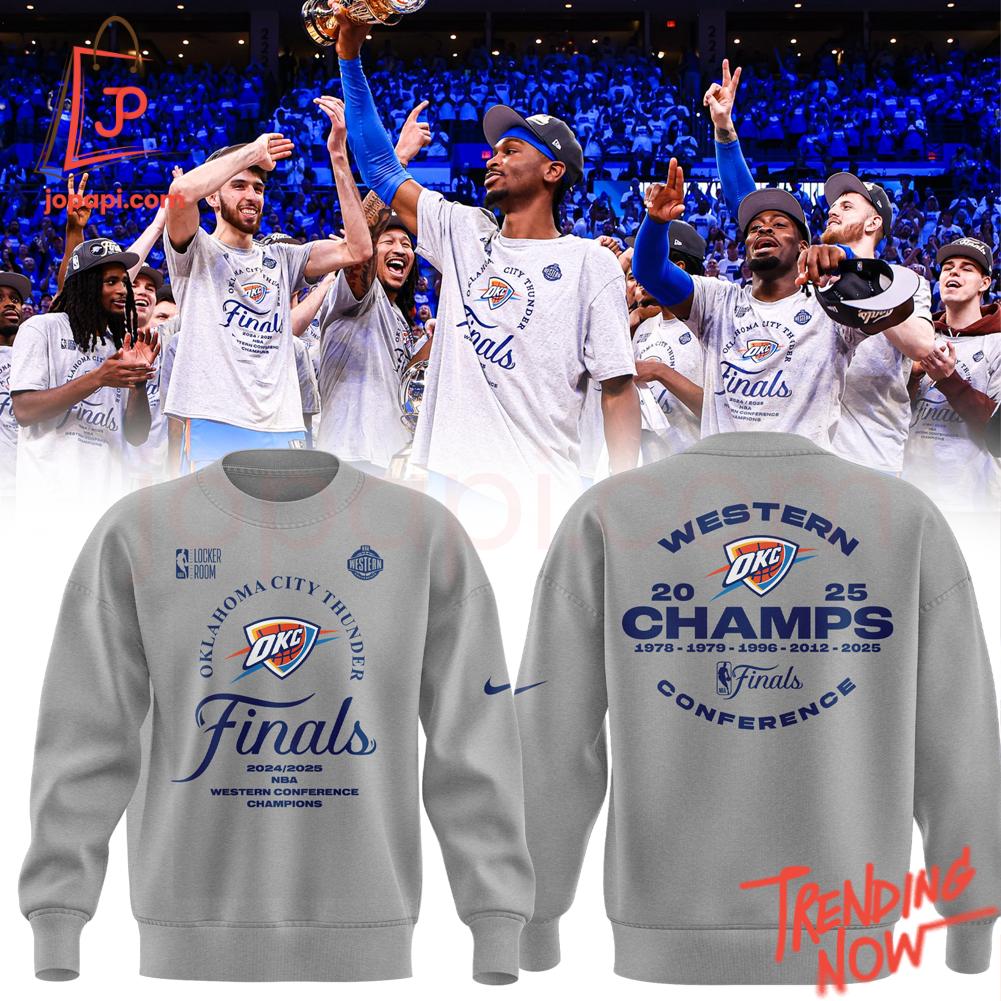 Oklahoma City Thunder Western Conference Champions Hoodie Vibrant 3D printed Oklahoma City Thunder Western Conference Champions Hoodie featuring a bold design