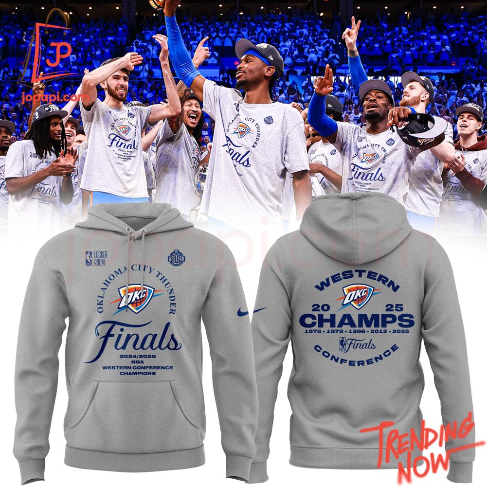 Oklahoma City Thunder Western Conference Champions Hoodie Vibrant 3D printed Oklahoma City Thunder Western Conference Champions Hoodie featuring a bold design