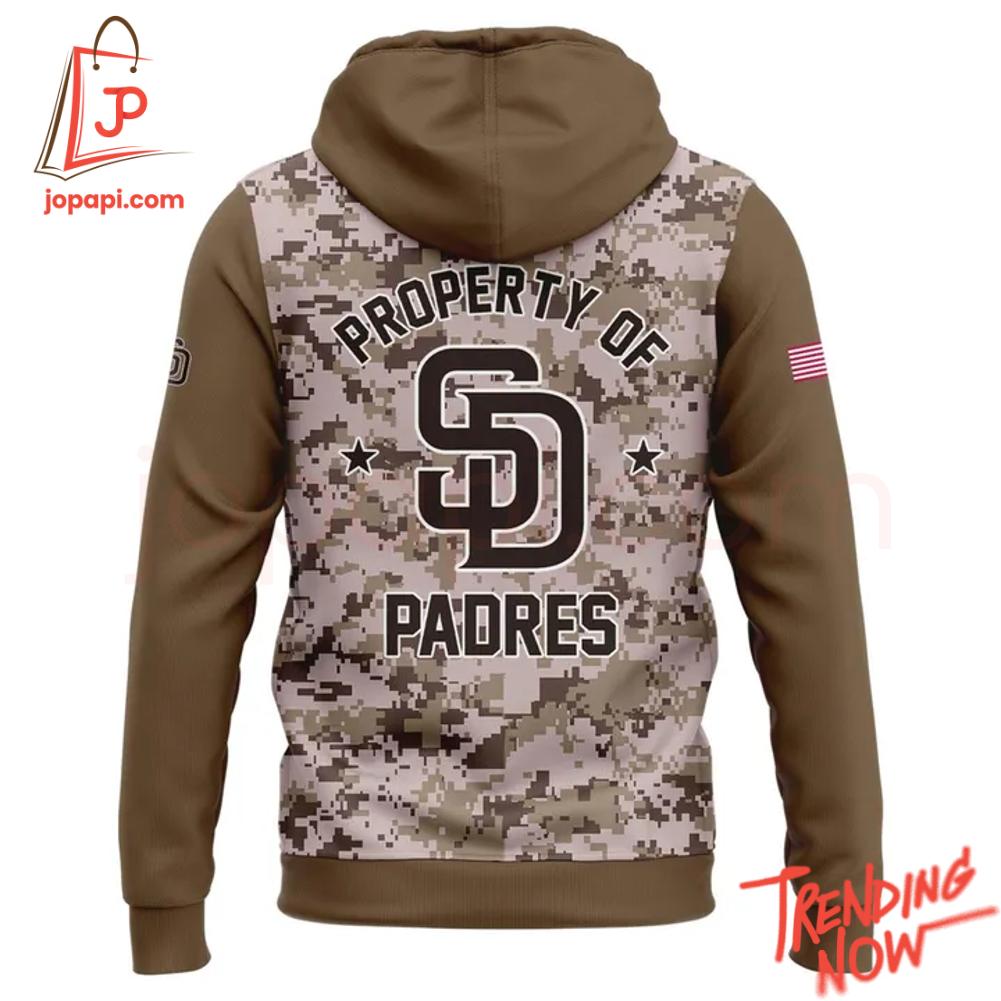 San Diego Padres Military Hoodie Vibrant 3D printed San Diego Padres Military Hoodie featuring a bold design