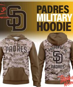 Vibrant 3D printed San Diego Padres Military Hoodie featuring a bold design