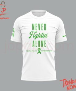 Vibrant 3D printed St Louis Cardinals Never Fighting Alone Mental Health Awareness Month Hoodie featuring a bold design