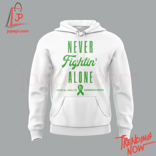 Vibrant 3D printed St Louis Cardinals Never Fighting Alone Mental Health Awareness Month Hoodie featuring a bold design