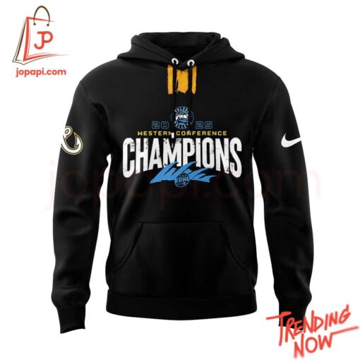 Vibrant 3D printed Toledo Walleye Western Conference Champions Hoodie featuring a bold design