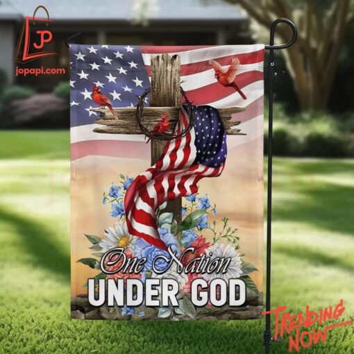 Patriotic 4th of July outfit with American flag print – 1 4th Of July Memorial Day Patriotic One Nation Under God Flag