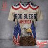 3D graphic 1 American Eagle God Bless America T Shirt with bold design