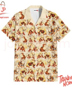 High-quality product with unique design – Arcanine Pokemon Hawaiian Shirt