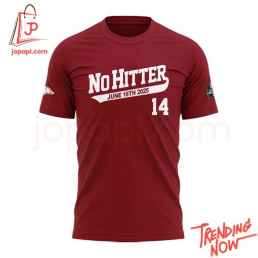 High-quality product with unique design – Arkansas Razorbacks Gage Wood College World Series No Hitter Shirt