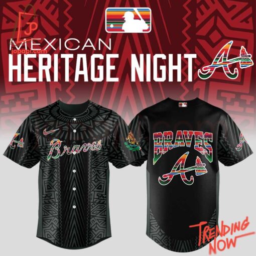 Stylish and comfortable printed clothing – Atlanta Braves Mexican Heritage Night Baseball Jersey