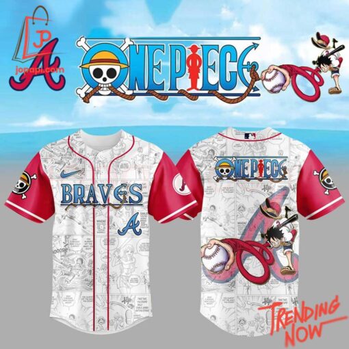 Bold and stylish casual wear – Atlanta Braves One Piece Night Luffy Jersey