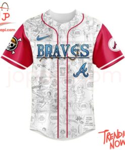 Bold and stylish casual wear – Atlanta Braves One Piece Night Luffy Jersey