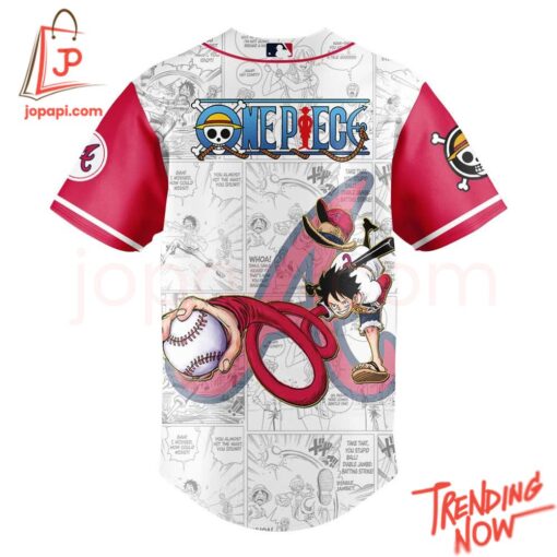 Bold and stylish casual wear – Atlanta Braves One Piece Night Luffy Jersey