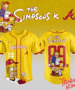 High-quality product with unique design – Atlanta Braves The Simpsons Baseball Jersey
