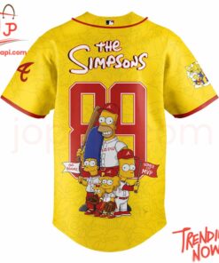 High-quality product with unique design – Atlanta Braves The Simpsons Baseball Jersey