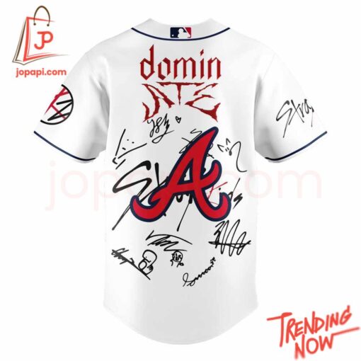 Stylish and comfortable printed clothing – Atlanta Braves X Ate Show Signature Baseball Jersey