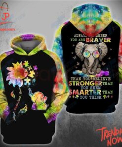 High-quality product with unique design – Autism Always Remember You Are Braver Than You Believe Hoodie Autism Hoodie