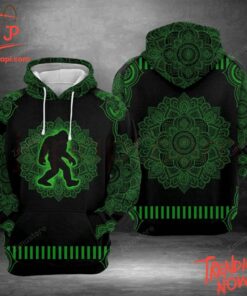 High-quality product with unique design – Bigfoot Green Mandala Pattern Hoodie