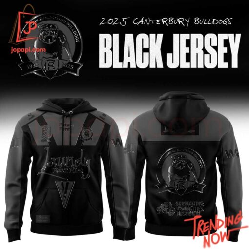 High-quality product with unique design – Canterbury Bulldogs Back In Black Uniform Hoodie