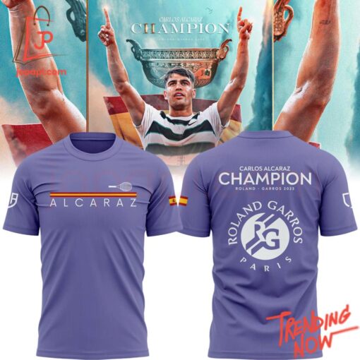 Stylish and comfortable printed clothing – Carlos Alcaraz Roland Garros Champion Shirt