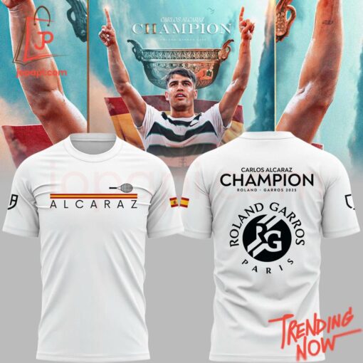 Stylish and comfortable printed clothing – Carlos Alcaraz Roland Garros Champion Shirt