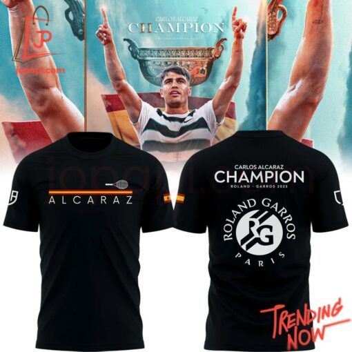 Stylish and comfortable printed clothing – Carlos Alcaraz Roland Garros Champion Shirt