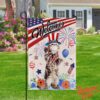 Patriotic 4th of July outfit with American flag print – 1 Cat 4th Of July Welcome Flag