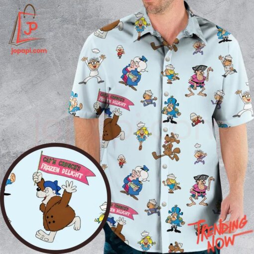 Comfortable Cereal Cap'n Crunch Characters Hawaiian Shirt with eye-catching graphic