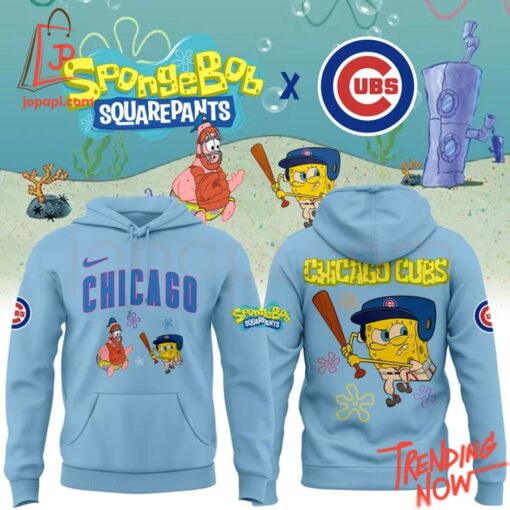 Comfortable Chicago Cubs Spongebob Squarepants Day Hoodie with eye-catching graphic