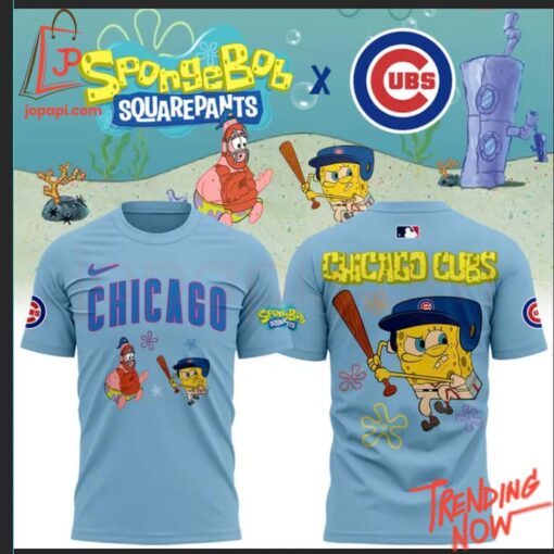 Comfortable Chicago Cubs Spongebob Squarepants Day Hoodie with eye-catching graphic