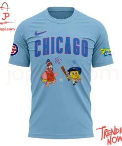 Comfortable Chicago Cubs Spongebob Squarepants Day Hoodie with eye-catching graphic