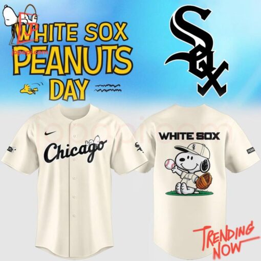 Bold and stylish casual wear – Chicago White Sox Peanuts Snoopy Jersey