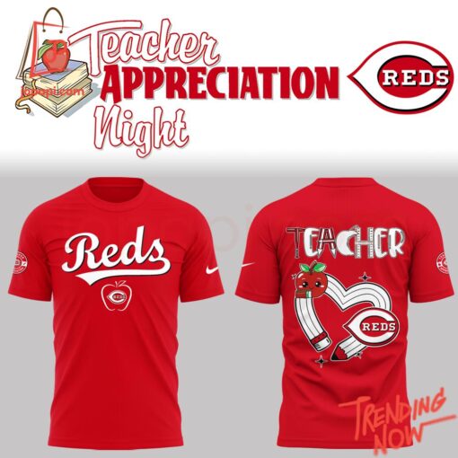 3D graphic 2 Cincinnati Reds Teacher Appreciation Night Hoodie with bold design