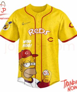 High-quality product with unique design – Cincinnati Reds The Simpsons Baseball Jersey