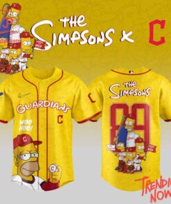 High-quality product with unique design – Cleveland Guardians The Simpsons Baseball Jersey