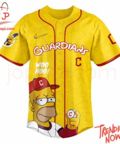 High-quality product with unique design – Cleveland Guardians The Simpsons Baseball Jersey
