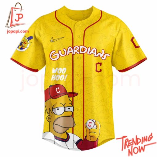 High-quality product with unique design – Cleveland Guardians The Simpsons Baseball Jersey