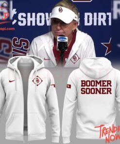 Make every step count with 1 Coach Patty Gasso Oklahoma Sooners Zip Hoodie.
