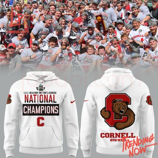 3D graphic Cornell Big Red Lacrosse Ncaa Division I Men S Lacrosse Championship Hoodie 2 Jpg with bold design