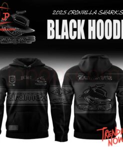 High-quality product with unique design – Cronulla Sharks Back In Black Hoodie