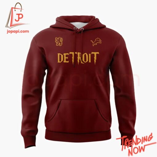 High-quality casual wear featuring custom artwork – Detroit Lions Harry Potter Gryffindor Hoodie
