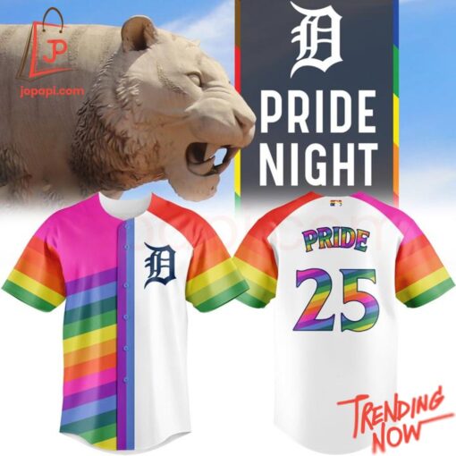 3D graphic 1 Detroit Tigers Pride Night Baseball Jersey with bold design
