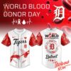 High-quality product with unique design – Detroit Tigers World Blood Donor Day Baseball Jersey